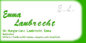 emma lambrecht business card
